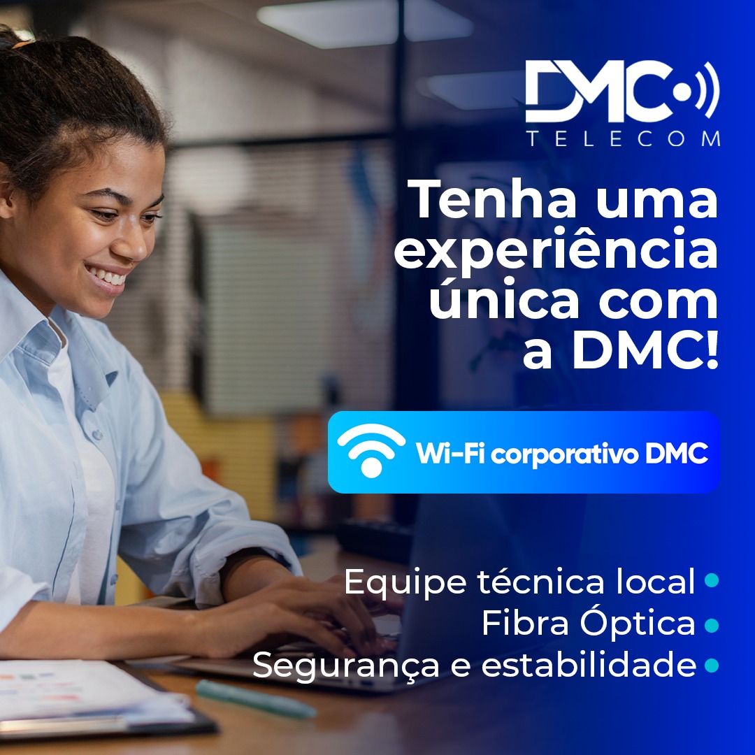 DMCInfoTelecom's tweet photo. 💼 Buscando uma experiência única para sua empresa? Experimente o Wi-Fi corporativo da DMC e eleve a conectividade a um novo patamar!

📶 Com nossa solução corporativa, tenha acesso uma conexão estável, garantindo produtividade e eficiência no ambiente de trabalho.

📲 Visite a DMC em https://t.co/vVYWK0XKiA e escolha o plano perfeito para suas necessidades.
🏡 Assine sem sair de casa e aproveite a comodidade de uma conexão rápida e estável.
🌐 Verifique a disponibilidade em sua área e comece a desfrutar da melhor Internet já!

#DMC #Internet #WiFiCorporativo #ConexãoEstável #DMCInternet