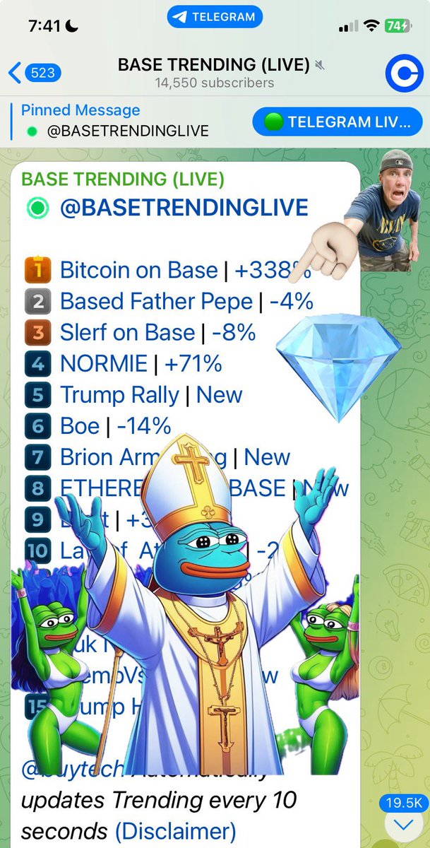 Look who’s tranding on BASE

That’s right its $FPEPE again 

@BasedFatherPepe