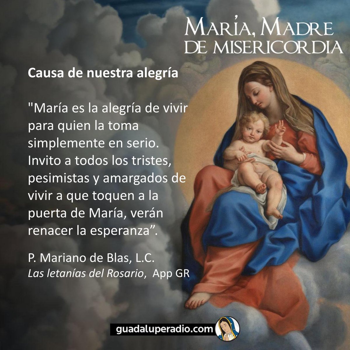 En este mes de María profundicemos en su amor a través de nuestra programación especial. 'María, madre de misericordia' es una serie de programas basados en las letanías del santo Rosario, a través de los cuales reconocemos su amor y consuelo.
#GuadalupeRadio