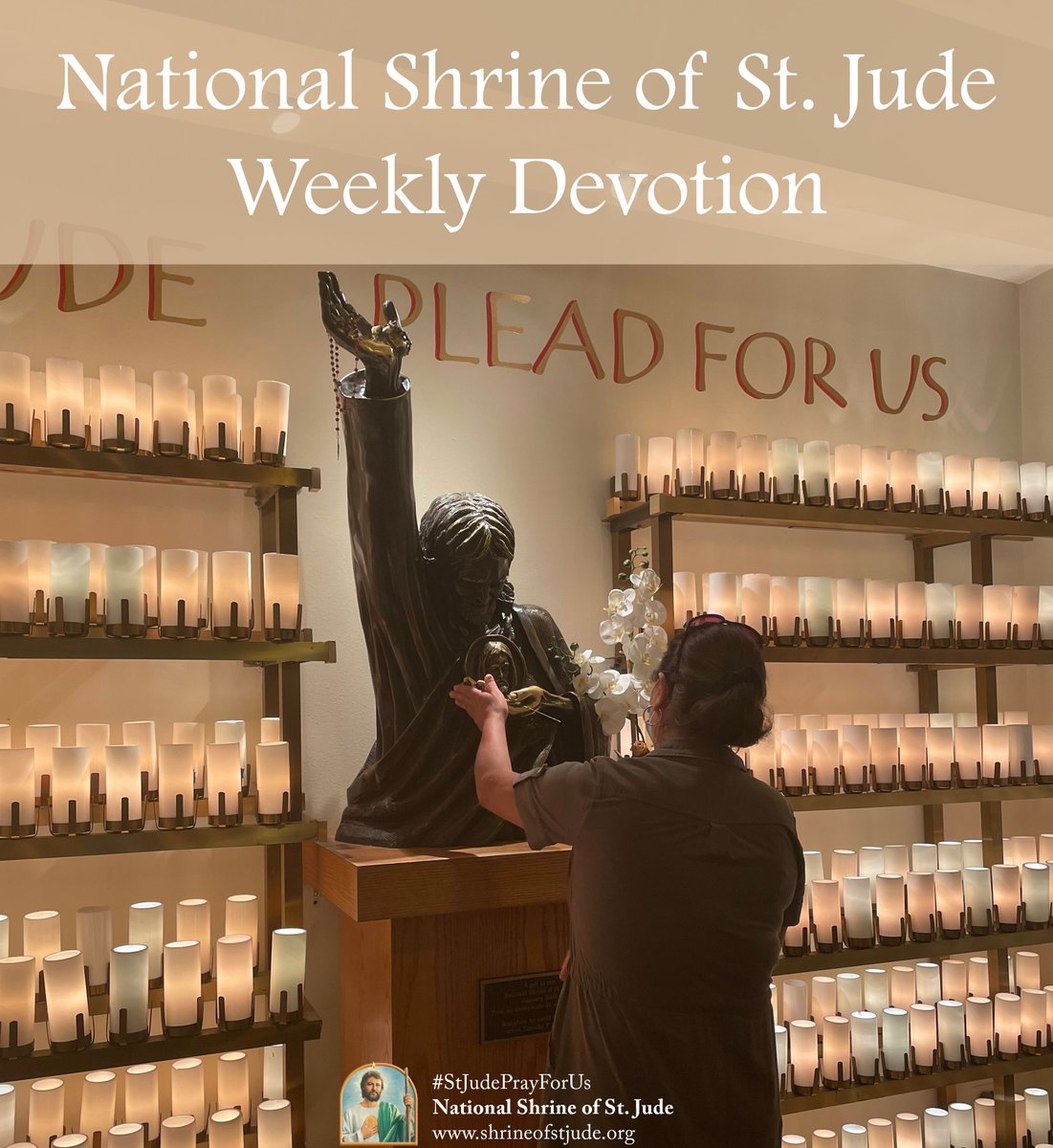 National Shrine of St. Jude Weekly Devotion - May 27th: bit.ly/devotion5-27-24

We pray together: St. Jude, may the Holy Spirit live in me so that I may live a life of praise and thanksgiving.

-

#stjude #saintjude #catholic #MotivationMonday