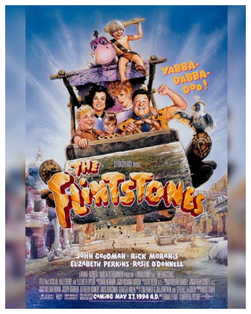 WreckLeaguePod's tweet photo. 30 Years #TheFlintstones Starring: #JohnGoodman #RickMoranis #ElizabethPerkins #RosieODonnell #KyleMacLachlan #HalleBerry Directed By: #BrianLevant 
 
#WreckLeaguePodcast https://t.co/tEYGJUT4XB