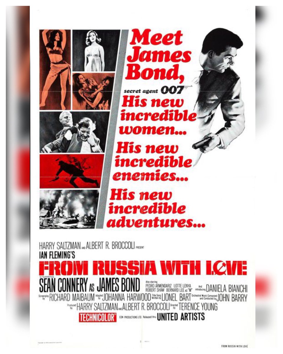 60 Years #FromRussiaWithLove Starring: #SeanConnery #DanielaBianchi #PedroArmendáriz #LotteLenya #RobertShaw #BernardLee #WalterGotell #ValdekSheybel #AnthonyDawson #LoisMaxwell #DesmondLlewelyn #EuniceGayson Directed By: #TerenceYoung #JamesBond
 
#WreckLeaguePodcast