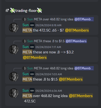 BossTradingGrp's tweet photo. $META $FSLR $TSLA $BABA
Mods keep on putting out 100% runners, $META one was 750% runner
We don't do "Yolo" "Risky AF". We teach #RiskManagement and account growth.
$BABA 120%
$TSLA 180%
$FSLR 120%
$META 750%
#BOSSTrading Have fun while making money
https://t.co/nQP6ZvDNcr https://t.co/85OQE3RkJi