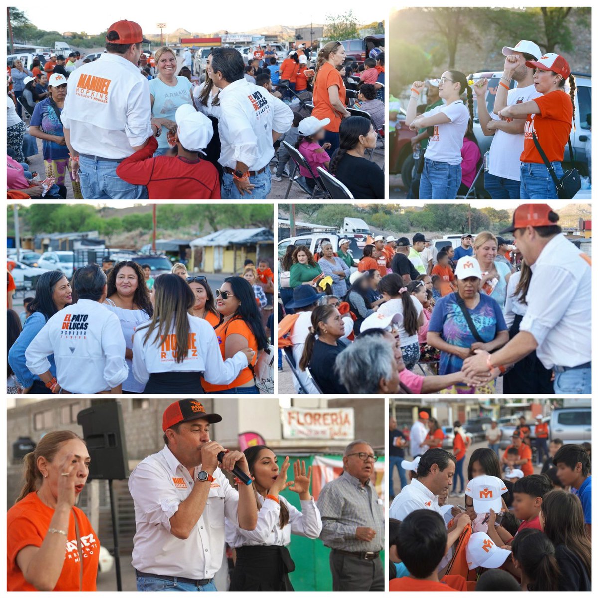 Recorrimos también las calles de #Nogales. Estamos al tiro y llamamos a #VotarNaranja este 2 de junio. 🍊
