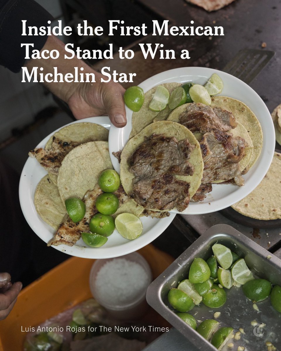 Over a week ago, Taquería El Califa de León was simply one of Mexico City’s nearly 11,000 registered taco shops. Then, on May 14, life changed completely for the cash-only taquería when it became the first Mexican taco stand to win a Michelin star. nyti.ms/3R1GC6c