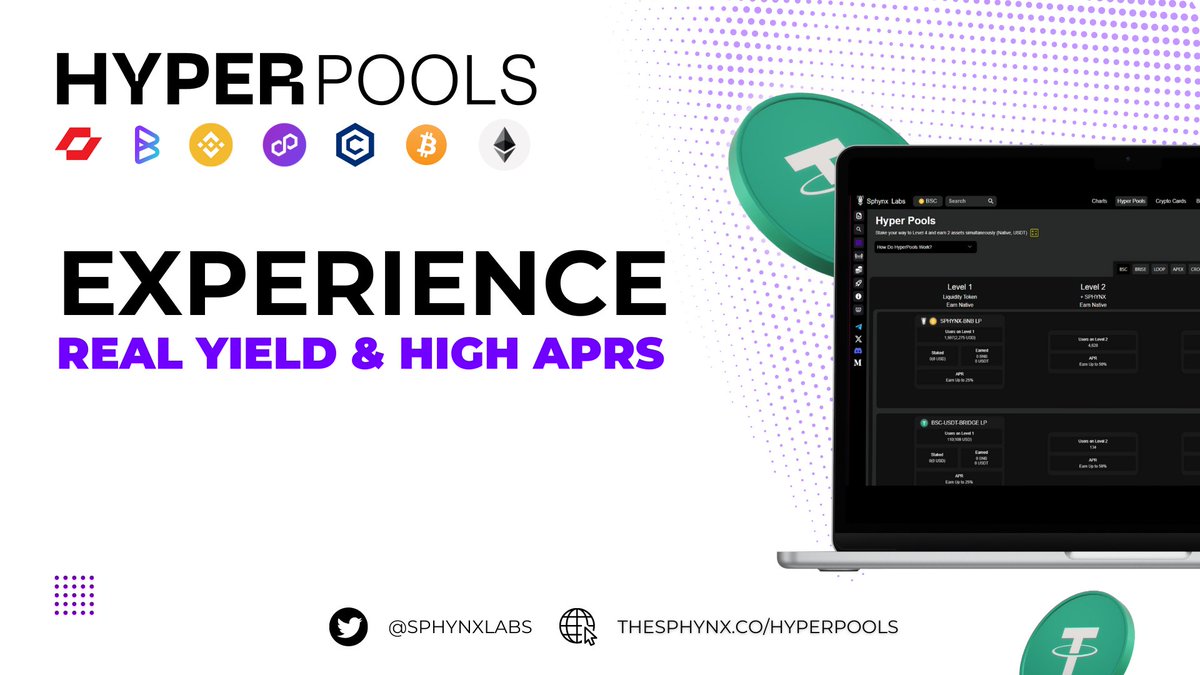 Why pass out on the experience of earning with real native yield and high APRs? With the Sphynx Labs Hyper Pools, you can stake away to achieve your ultimate DeFi portfolio🔮🧪