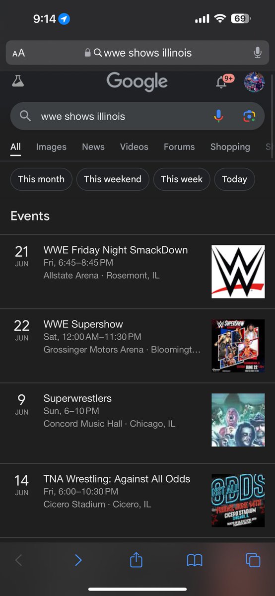 33% battery on the screenshot… Wyatt Family vs The Shield was 3/3-2014… Could be something there. The show on 3/3-2014 was in Rosemont, IL… June 21st 224 is in ROSEMONT!!!  #UncleHowdy #theory 
 #WWERaw