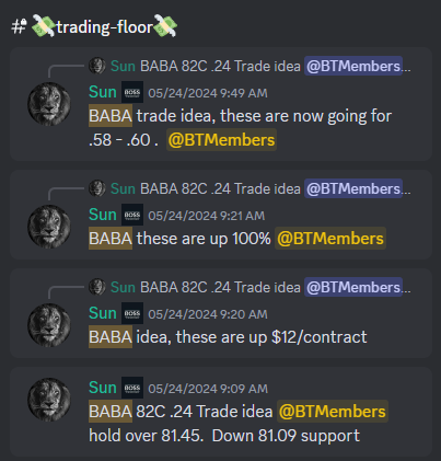 BossTradingGrp's tweet photo. $META $FSLR $TSLA $BABA
Mods keep on putting out 100% runners, $META one was 750% runner
We don't do "Yolo" "Risky AF". We teach #RiskManagement and account growth.
$BABA 120%
$TSLA 180%
$FSLR 120%
$META 750%
#BOSSTrading Have fun while making money
https://t.co/nQP6ZvDNcr https://t.co/85OQE3RkJi