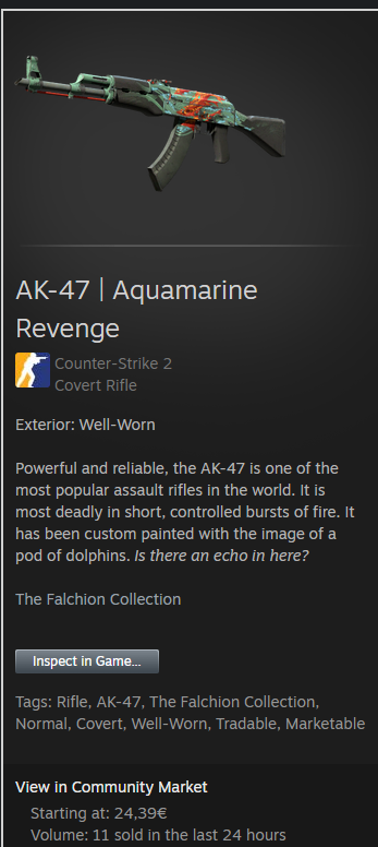 AK-47 | Aquamarine Revenge - Giveaway    

Retweet & Tag 2 friends         
Check out my recent Hellcase video, drop like & subscribe (proof required)     
- youtube.com/watch?v=YI8Au_…

That's it.  Rolling in 5 days.