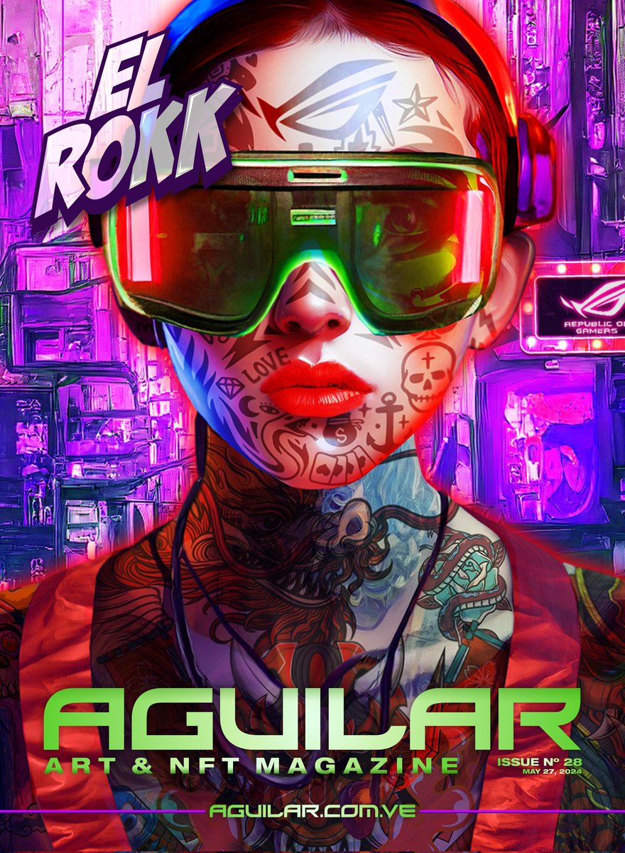 🆕 AGUILAR ART & NFT MAGAZINE  💀 Interview 👉 @elrokk 🇲🇾 🏴‍☠️ ISSUE N° 28 💎 #️⃣ #AguilarMagazine 🌎 Available on aguilar.com.ve 🖨 Physical Mag ✈️ ⬇️ FREE DOWNLOAD ⬇️ 🔗 Link on comments 👇🏻 Every RT is pure GOLD 🏆 FOLLOW + SUPPORT + RT 📌 #NFTArtist #IndieComics 💯