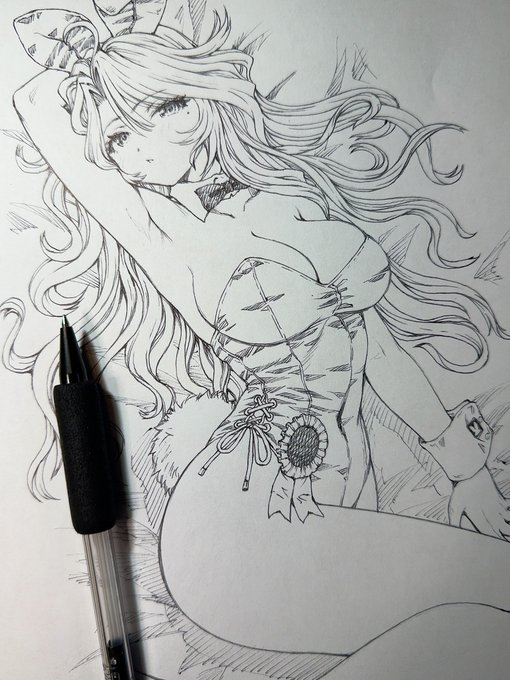 あの子がバニーガール🐰Skeb 作業中      
 ママ(うちの子)がバニーガール
       https://t.co/Lt8X3kboDx 