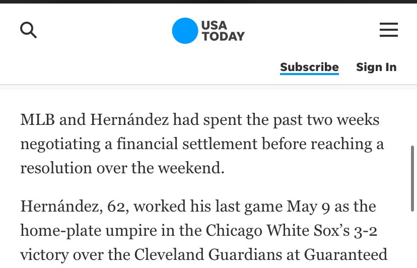 MLB will literally be paying Angel Hernandez to not umpire baseball games.