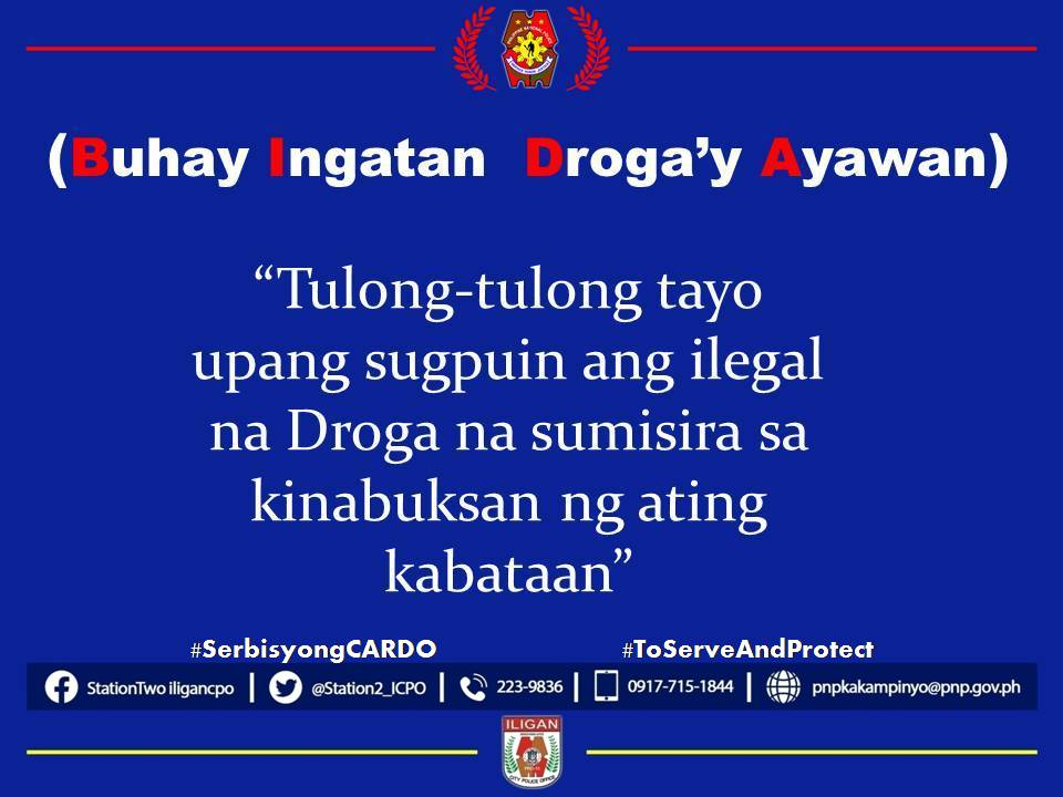 BUHAY INGATAN DROGA'Y AYAWAN #ToServeandProtect #BagongPilipinass #serbisyongcardo #SerbisyongMayPuso