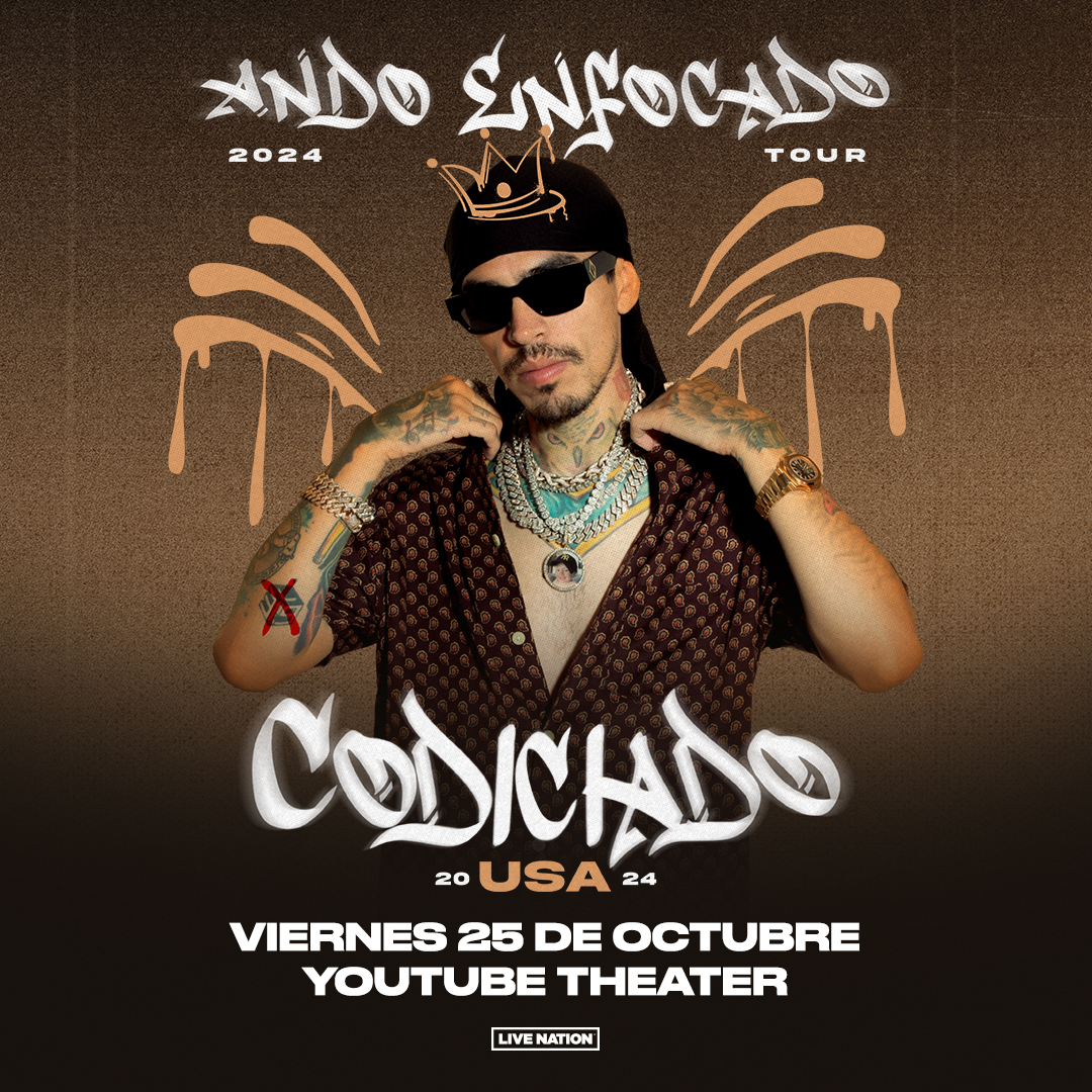 Codiciado fans spoke, Codiciado listened. New dates added for AndoEnfocado Phase 2. Get your tickets this Fri, May 31, at 10 am!

Porque los fans lo pidieron, Codiciado escuchó. Se agregaron nuevas fechas al Ando Enfocado Tour 🥷🔥 ¡A la venta este viernes, 31 de mayo a las 10am.