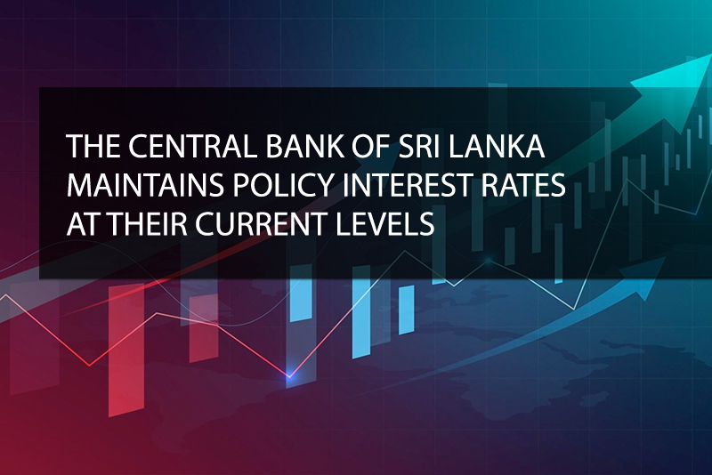 Monetary Policy Decision: The Central Bank of Sri Lanka maintains policy interest rates at their current levels Standing Deposit Facility Rate (SDFR) - 8.50% Standing Lending Facility Rate (SLFR) - 9.50% Statutory Reserve Ratio (SRR) - 2.00% For more details -