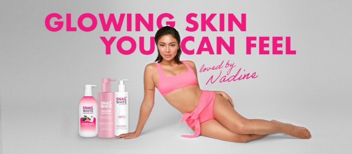 Nadine Lustre x SNAILWHITE Glow Body Line 💕💕💕 start it today! #Snailwhite #SnailwhitePH #NadineLustre