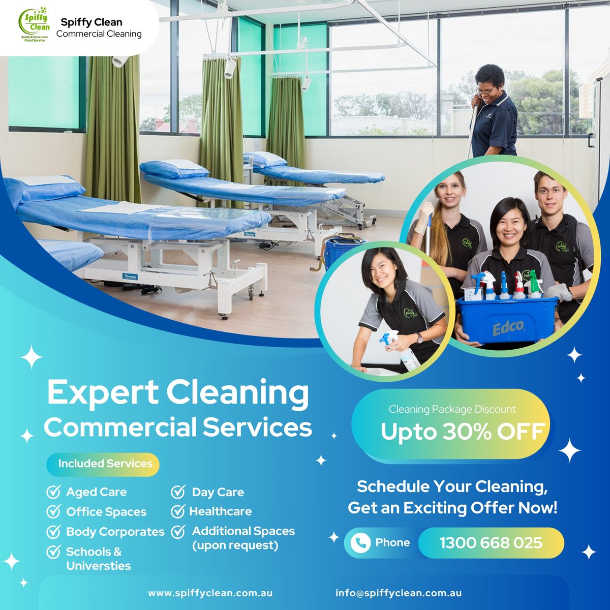 SpiffyCleaners's tweet photo. Discover the secret to a more productive workplace – Spiffy Clean's expert commercial cleaning services! Let us handle the dirty work while you focus on driving success. #ProductivityBoost #SpiffyClean #MelbourneOffice
https://t.co/g6JurBBzLT https://t.co/4ALo0M1tnc