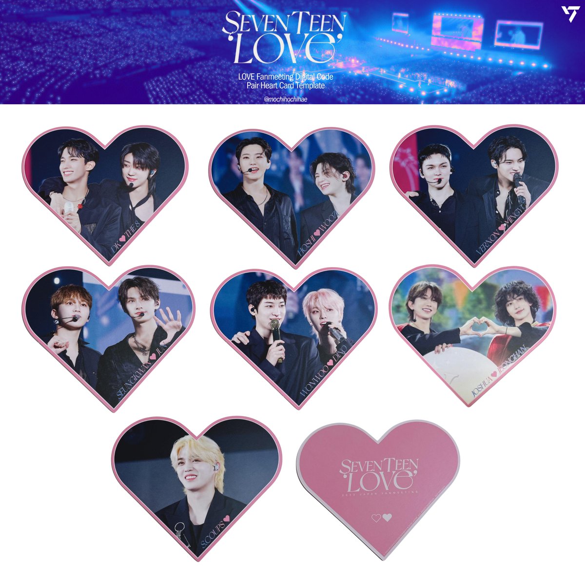 seventeen japan love fanmeeting — digital code pair heart card