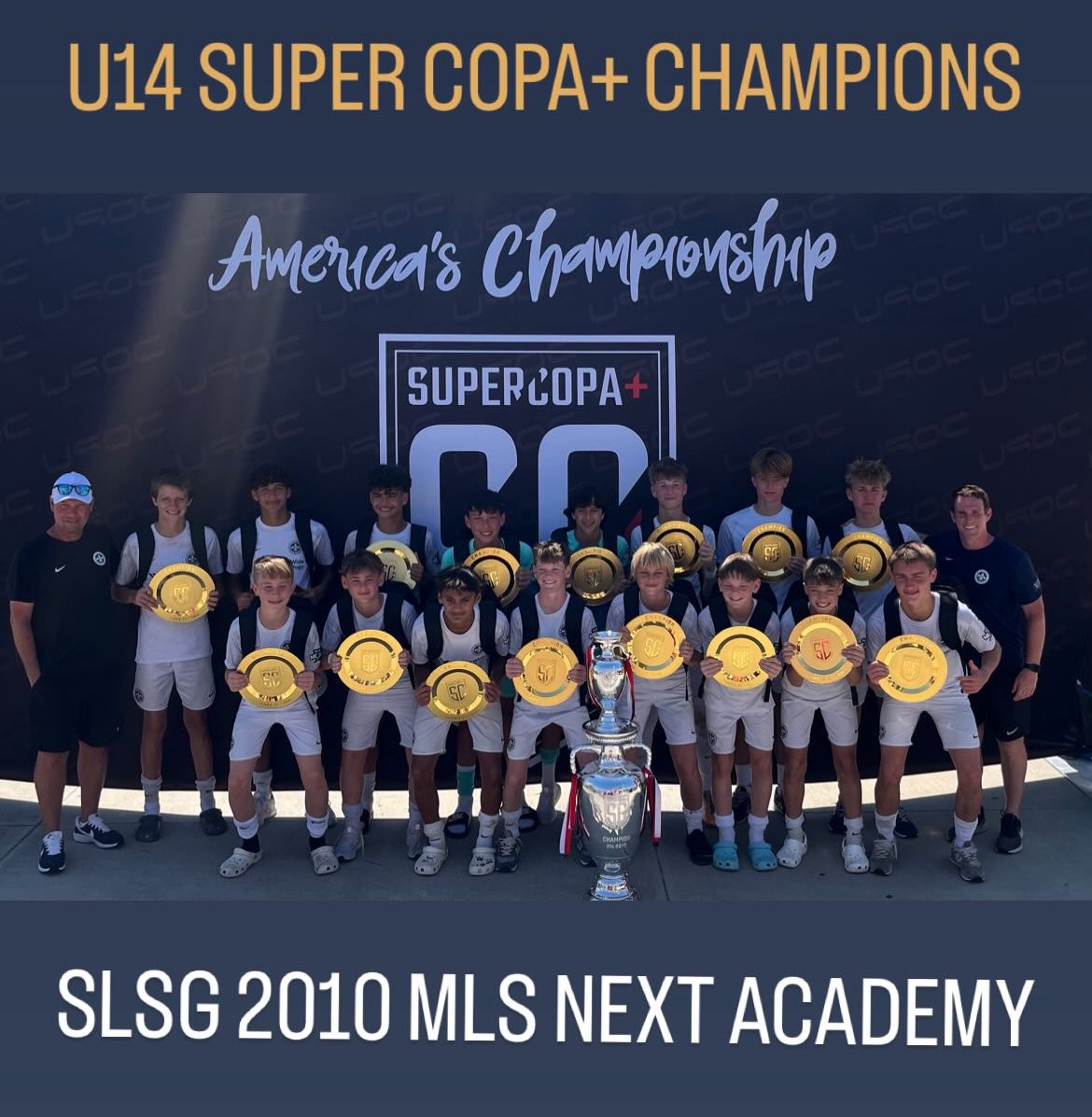 Gallagher Goalkeeping (@slsggoalkeeping) on Twitter photo U14 <a href="/SLSGsoccerclub/">Scott Gallagher Soccer Club</a> are Super Copa+ Champions! How do they score so many goals? Scoring on the weekend is easy when you have to score on these GKs during the week! Congrats to our U14 GK Team -- Ryan, Maddux, Paulo, and Josh! 👏🏻🧤⚽️🧤🏆 U14 <a href="/SLSGsoccerclub/">Scott Gallagher Soccer Club</a> are Super Copa+ Champions! How do they score so many goals? Scoring on the weekend is easy when you have to score on these GKs during the week! Congrats to our U14 GK Team -- Ryan, Maddux, Paulo, and Josh! 👏🏻🧤⚽️🧤🏆