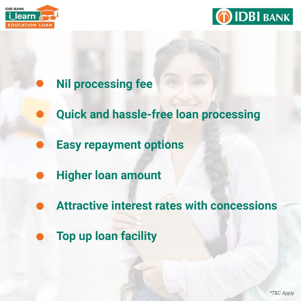 Turn your dreams into degrees with our hassle-free Education Loans. For more details, visit: idbibank.in/education-loan… #IDBIBank #EducationLoan