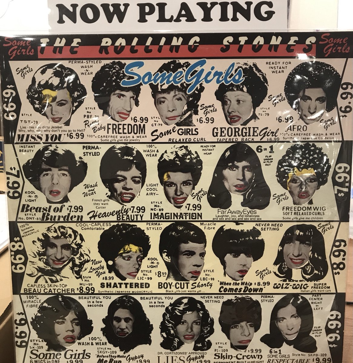 おはようございます！
本日もオープンしました。
今朝のBGMは、The Rolling Stones 『Some Girls』です！
当時全英２位、全米１位を記録した名盤♪
ギミックのきいたジャケのアートワークも目をひきます！
#Osaka #vinylshop #vinylrecords #recordstore #アナログ #レコード #Shinsaibashi 
#vinyl