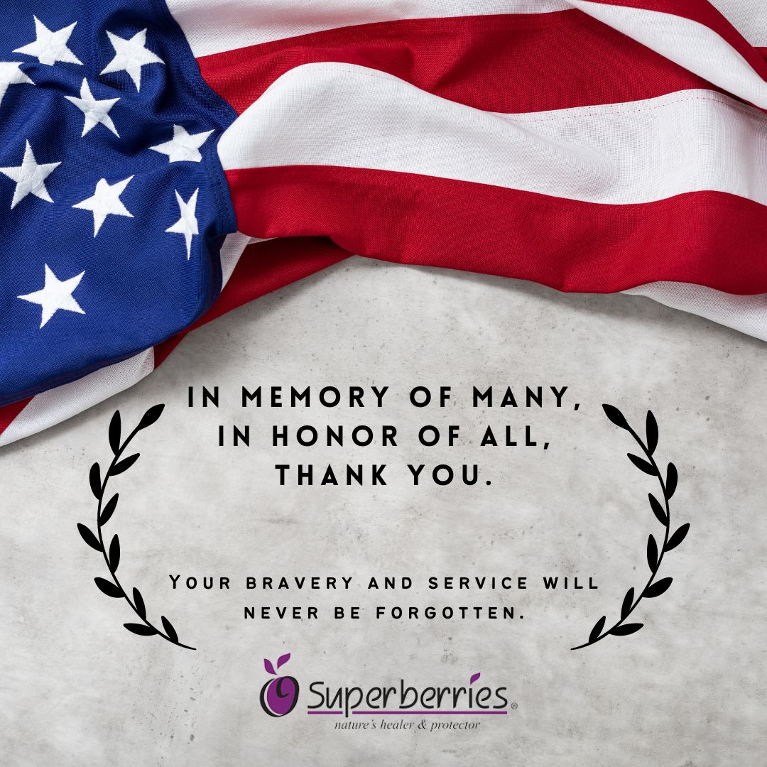 Our team at #Superberries hopes you all enjoyed this long #MemorialDay weekend remembering and honoring those who gave the ultimate sacrifice so we could enjoy our freedom. Thanks for making us part of your wellness journey. Superberries.com
*
#Aroniaberries #Antioxidants