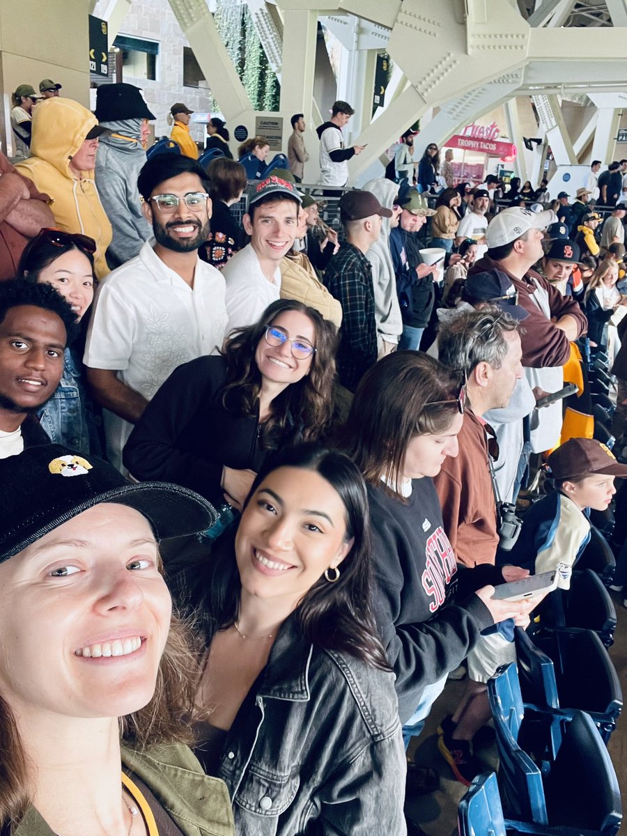 Abhinaba_UCSD's tweet photo. Baseball day for Engler Lab! And my first ever baseball game.
Thanks to my PI (Dr. Adam Engler) for taking us to the #padres game.
#labmates #academia #gradschool https://t.co/UcHaERW6Qw
