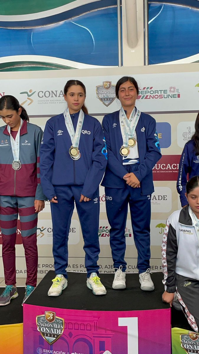 AlertaQro's tweet photo. 🥇👏 Atletas queretanas obtienen oro en tenis durante Nacionales CONADE 🎾

👉Las medallas de oro fueron para las representantes de la categoría de menos de 14 años: Luciana Ramírez y Paula Velázquez.

Aquí más detalles ⬇️
https://t.co/ru8EmjdliN https://t.co/ZqRAKmGBu7