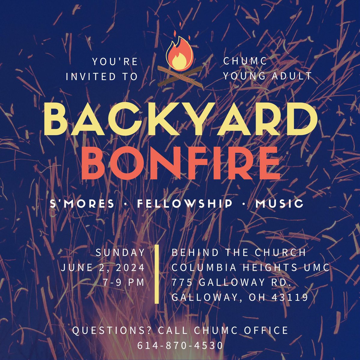 athomps19's tweet photo. If you’re a young adult in central Ohio looking for a church family, Columbia Heights UMC is hosting an event Sunday 7-9pm! Message me with questions :) https://t.co/7t3WWRyXhX