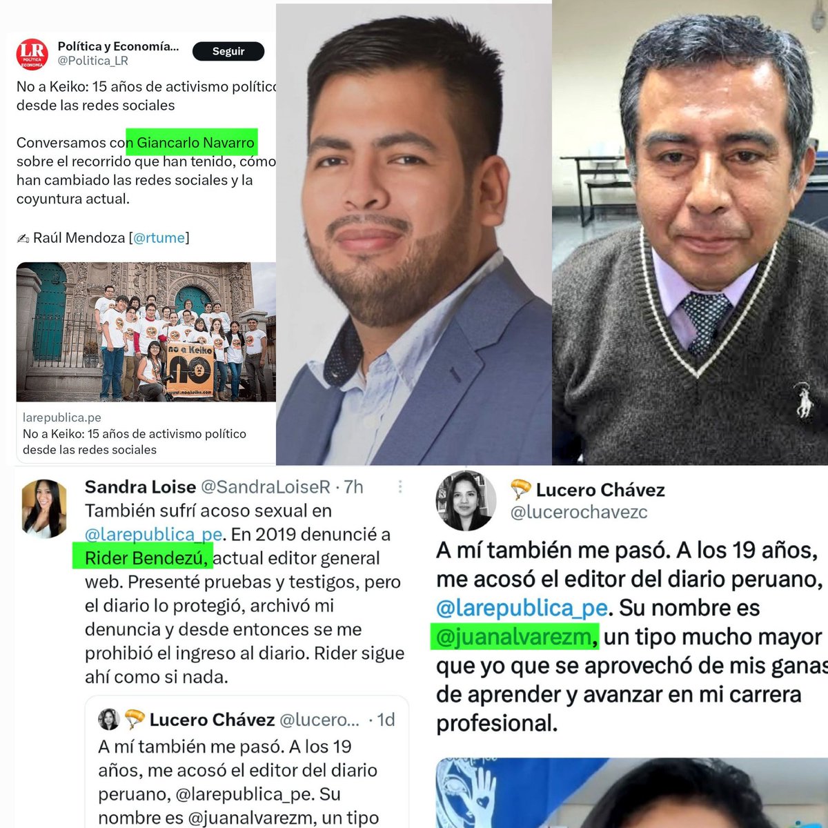 Liberfach0's tweet photo. Aprovecho que ayer, La República celebró los 15 años de NoaKeiko, para exponer la forma siniestra de difamar que tiene esa cuenta troll, creada por Giancarlo Navarro y Eliana Carlin. Y Recordarles que los editores de @larepublica_pe  están acusados de acoso sexual https://t.co/r9eXdRPk7G