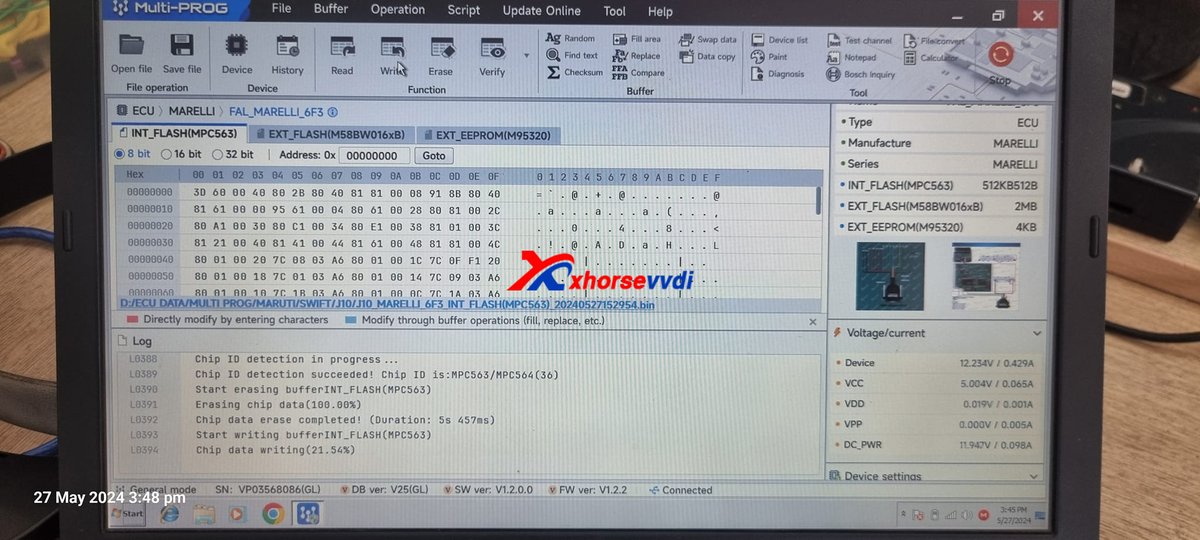 Xhorsevvdi's tweet photo. Magneti Marelli MJD 6F3 read write successfully with boot mode #xhorse multi prog ✅✅
📸 Ganesh N 
#multiprog #MagnetiMarelli #MJD6F3 #Bootmode https://t.co/Jx4A4X7OSE