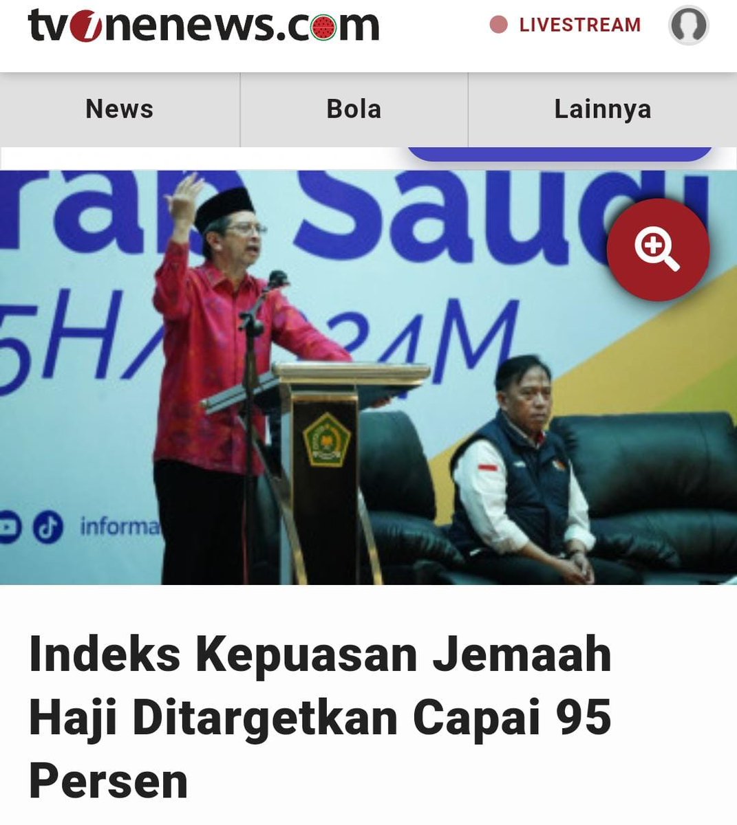 staf Khusus Bidang Komunikasi dan Media Kementerian Agama ( Wibowo Prasetyo ) meminta para petugas dapat memberikan layanan terbaik kepada jemaah haji lansia. Secara tidak langsung akan turut membantu dalam mempertahankan indeks kepuasan haji. #HajiIndonesia