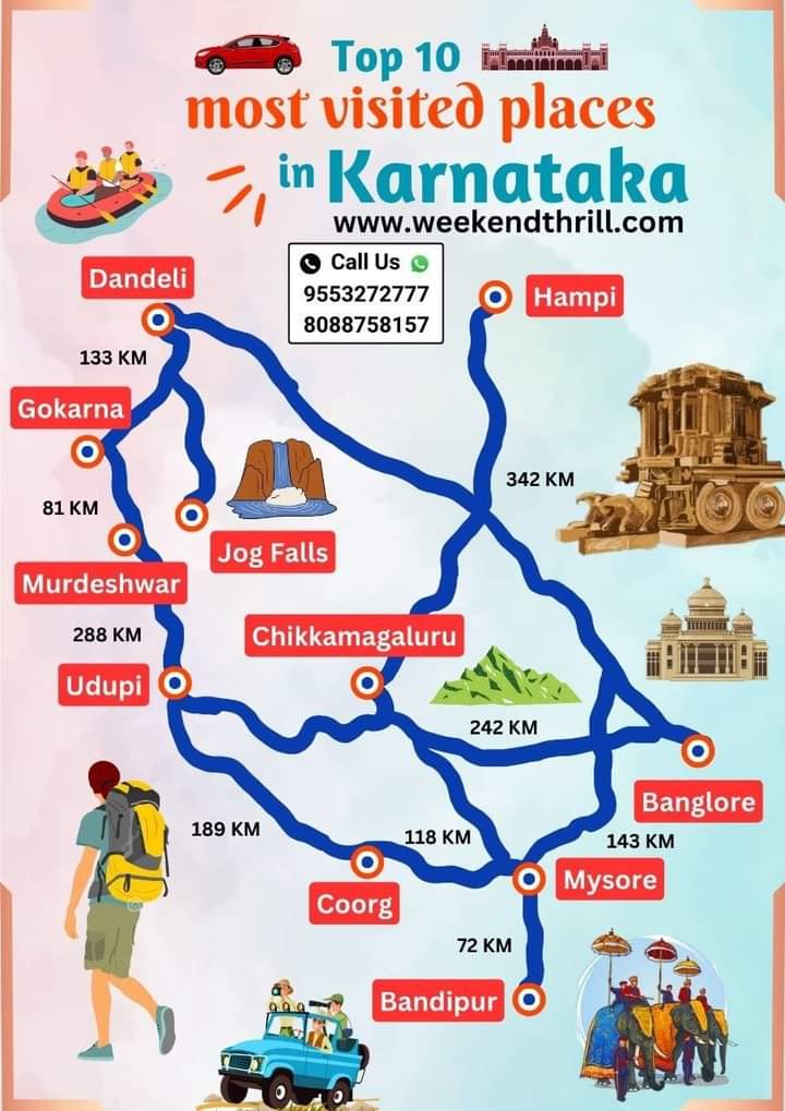 Discover Karnataka's timeless charm! From the majestic Mysore Palace to the ancient ruins of Hampi, the state is a treasure trove of history and culture. Explore lush coffee plantations in Coorg and pristine beaches in Gokarna. Karnataka awaits! #Travel #Heritage #IncredibleIndia