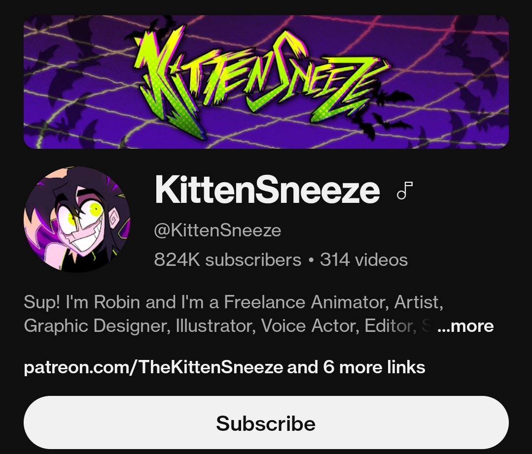 Kittensneeze is a well known animator and voice actor, they have worked on a multitude of projects such as the song 'Digital Hallucination' and has worked on shows such as Hazbin hotel/Helluva Boss. Today I'm here to inform you on why you should not be supporting them. 🧵