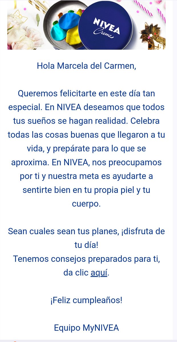 Gracias NIVEA ❤️