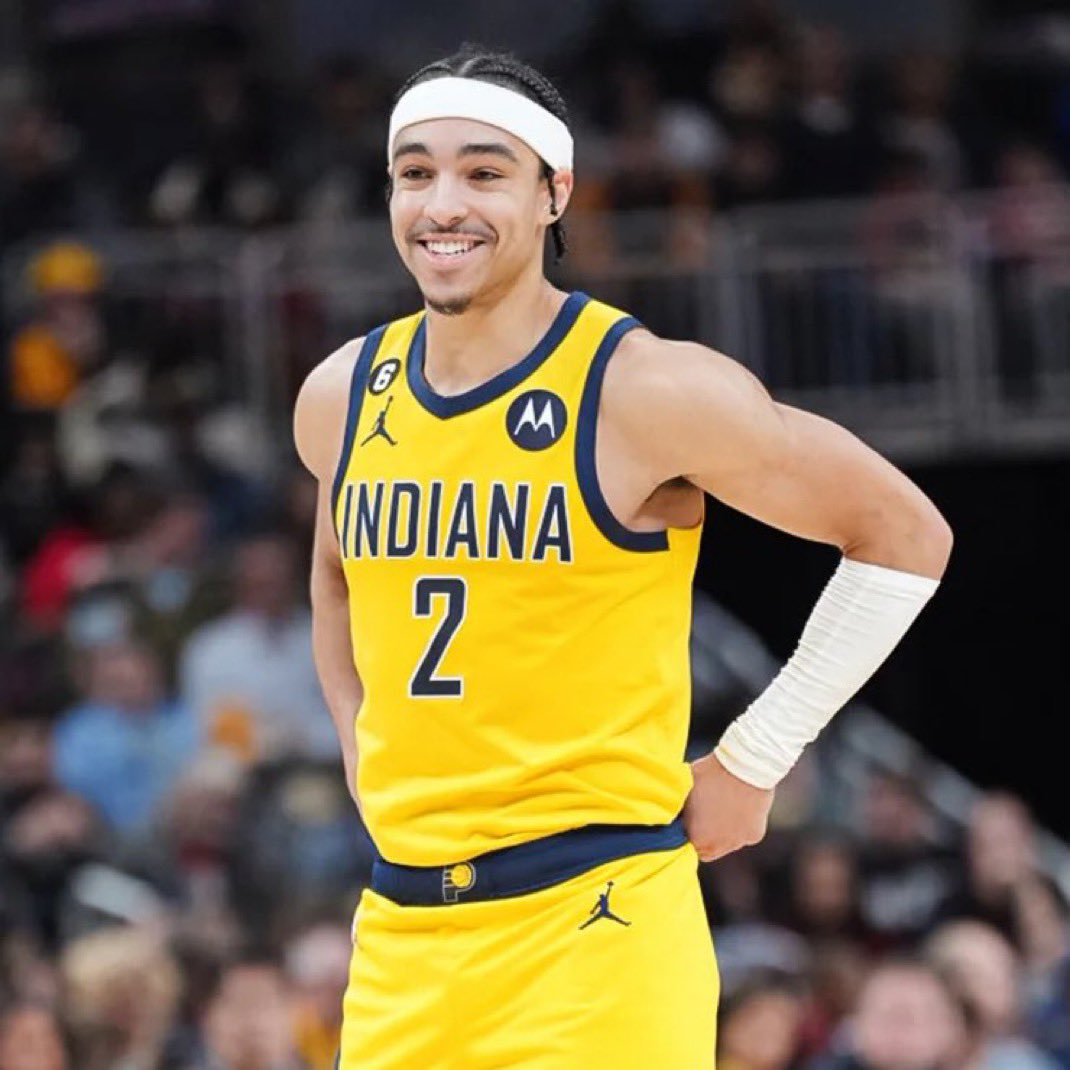 TheHoopCentral's tweet photo. Andrew Nembhard’s last 2 games:

32 PTS - 9 AST - 4 REB - 57% FG - 4/7 3PM
24 PTS - 10 AST - 6 REB - 55% FG - 3/6 3PM

Nothing but respect. ✊ https://t.co/QzTyEhXdSc