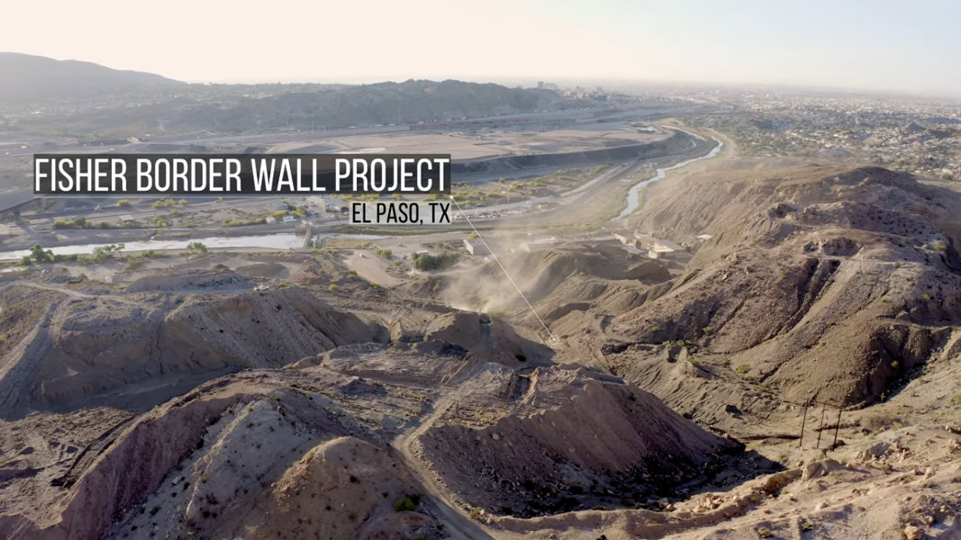 #FROM_2019

VIDEO Fisher Border Wall El Paso, TX/Sunland Park, NM
youtube.com/watch?v=jlzxkR…
Jun 13

2 min 24 sec

From raw ground to 2300 feet of wall finished with roadway

#BuildTheWall #FinishTheWall #QuikTake #borderObserver qt-wall-vid-023
