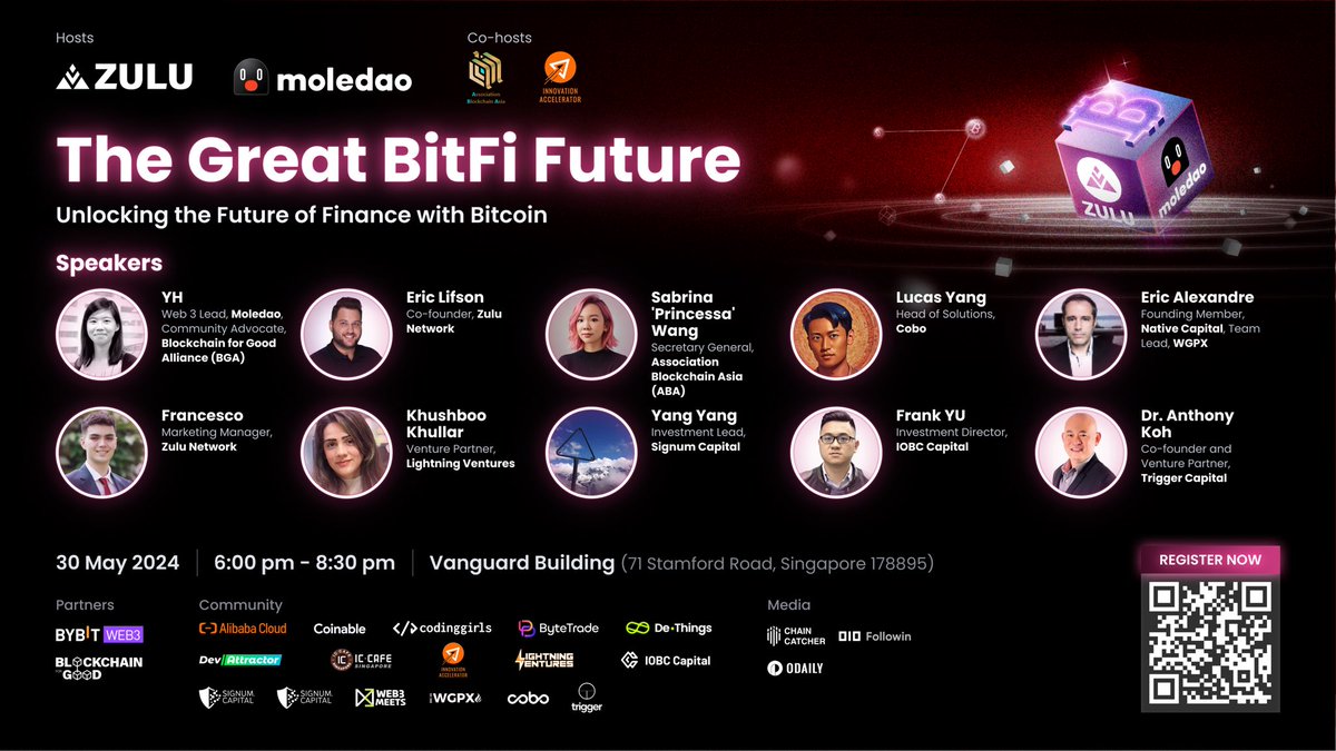 🚀Only 2 days left to 'The Great BitFi Future'! Don't miss out on this opportunity to engage with top thought leaders & innovators discussing Bitcoin Layer2, custody solutions, and more. 🔗 Secure your spot now: lu.ma/5n8n727o 📅 May 30 | 🕕 6:00 PM - 8:30 PM 📍