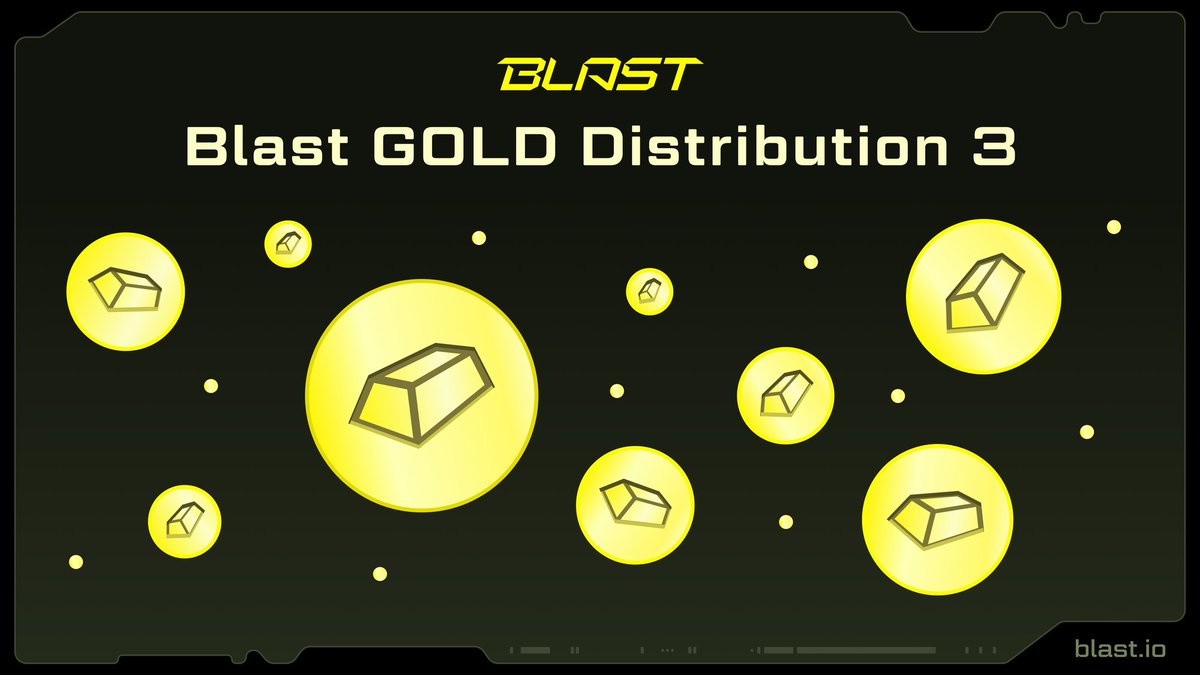 APE OR LIQUIDATE - BLAST GOLD 4 DISTRIBUTION Here's the deal - we know we're getting two more gold distributions before TGE. With 30 days left, we should be expecting gold distro notes for drop 4 in the next 24-48 hours. SPEED MATTERS. What plays you make in the first 15-30-60