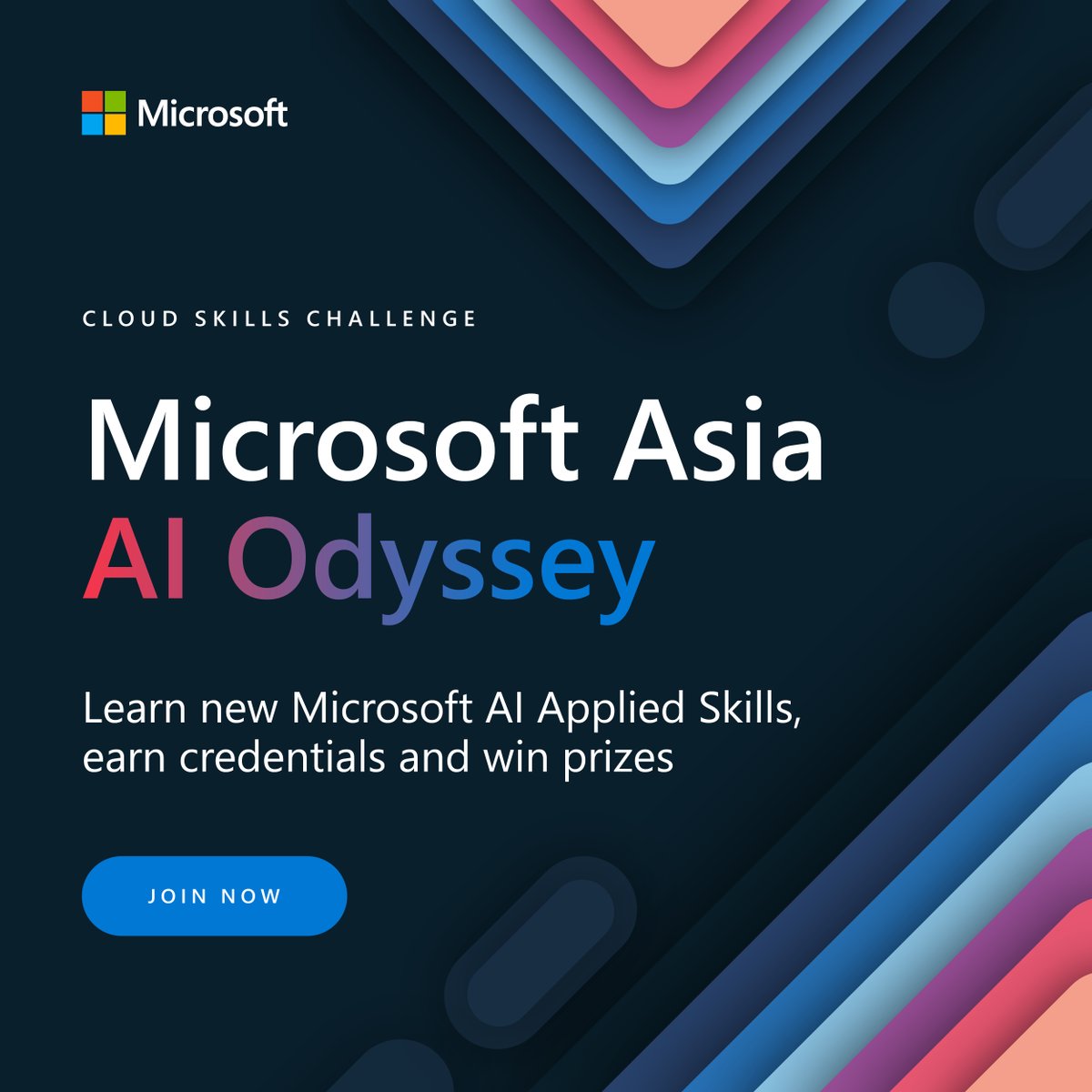 The Microsoft AI Odyssey is seeing developers across the region gain Microsoft Applied AI Skills and earning credentials. Join your peers today to win great prizes and boost your AI expertise.
More here: msft.it/6015YpZKB
#MicrosoftAI #AsiaAIOdyssey