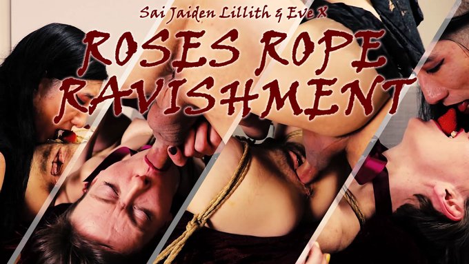 A romantic kinky evening in...   🌹 ROSES | ROPE | RAVISHMENT 🌹  Starring @TheEveX &amp; @JaidenLillith  https://t