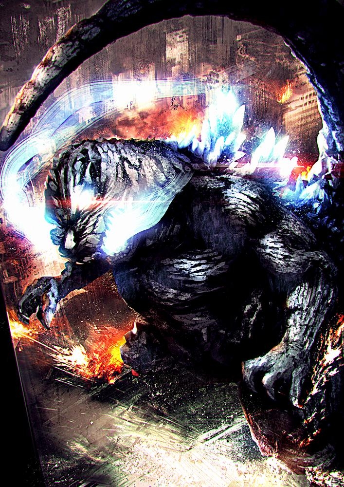 Textless cover used for the PS3 version of 'Godzilla' that was released in Japan