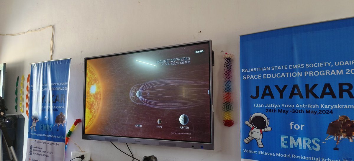 Day 4 of the #Jayakar Space Education Program 2024 was a whirlwind exploration of space weather, the Sun's influence, India's groundbreaking Aditya L1 mission and Orbital Dynamics Software. Students delved into:

🔸The impact of space weather on Earth, driven by the Sun's
