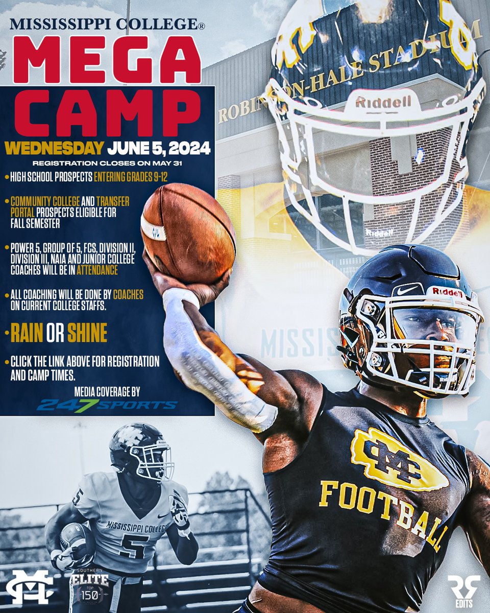 There are six days remaining for you to get registered for the Mississippi College MegaCamp! Wed., June 5. Click the link below... go.netcamps.com/events/3877-mi…