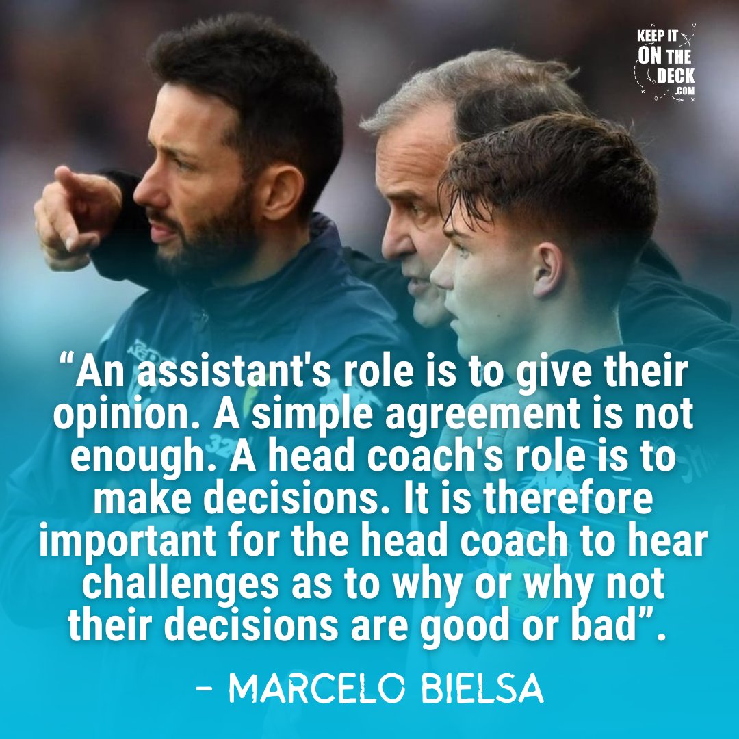 There is nothing worse than yes men in football. A yes man may keep the peace, but they will also stifle progress.  Progress is found in facing truths.