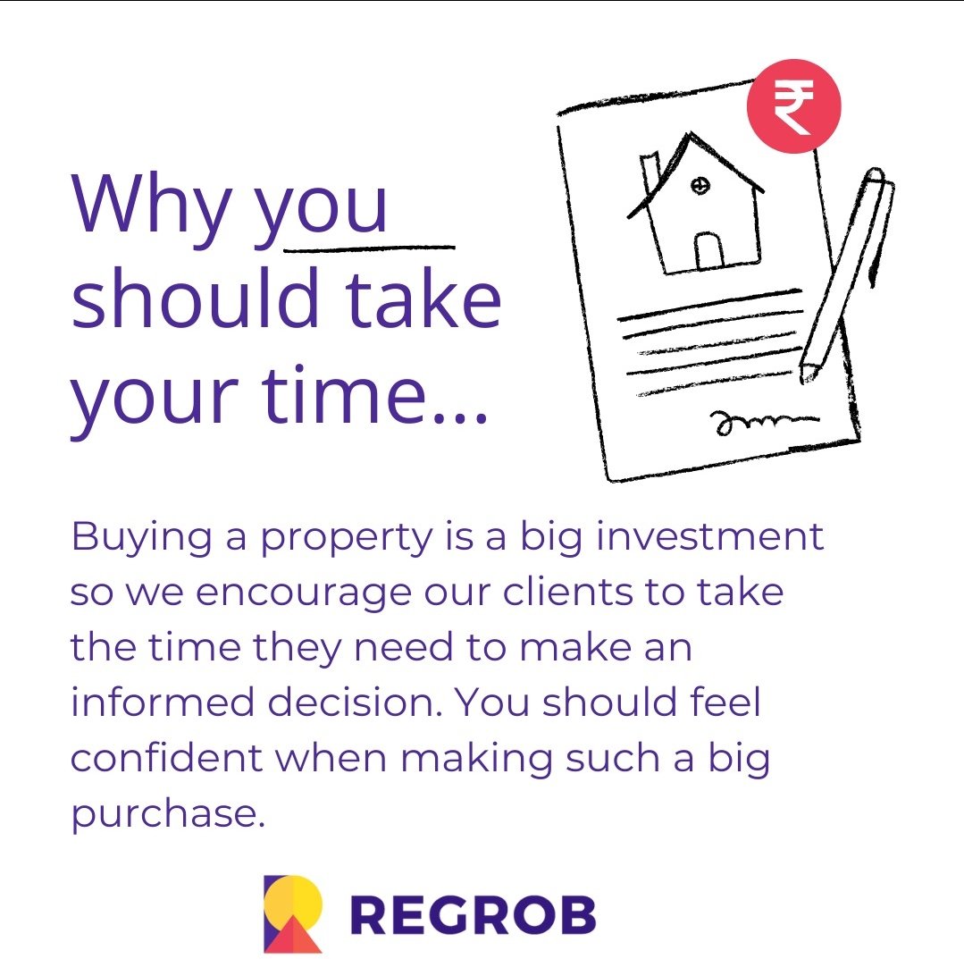 Buying a property is a big investment so we encourage our clients to take the time they need to make an informed decision. You should feel confident when making such a big purchase. 🏡✨ . . #Regrob #Realestate