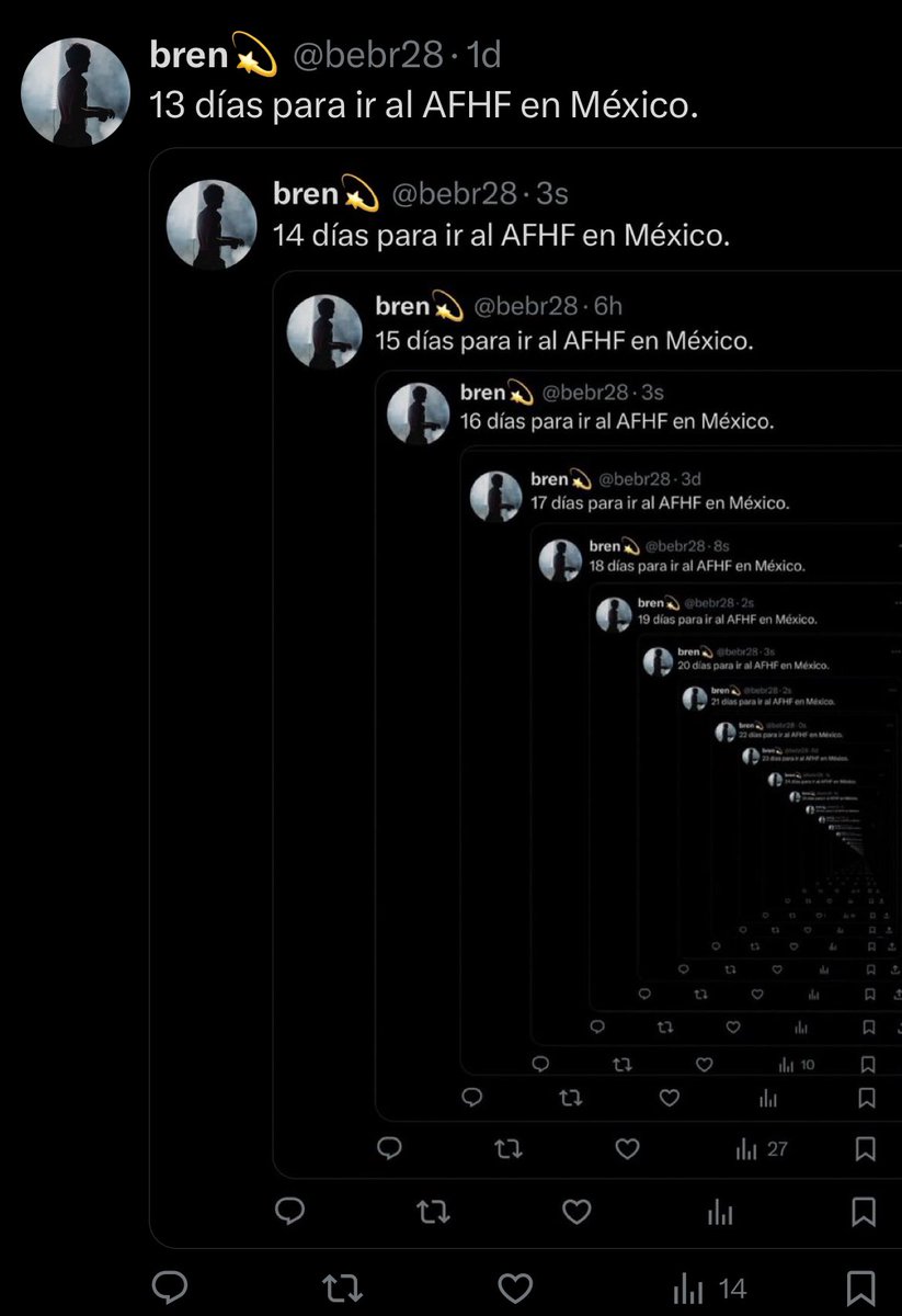 bebr28's tweet image. 12 días para ir al AFHF en México.