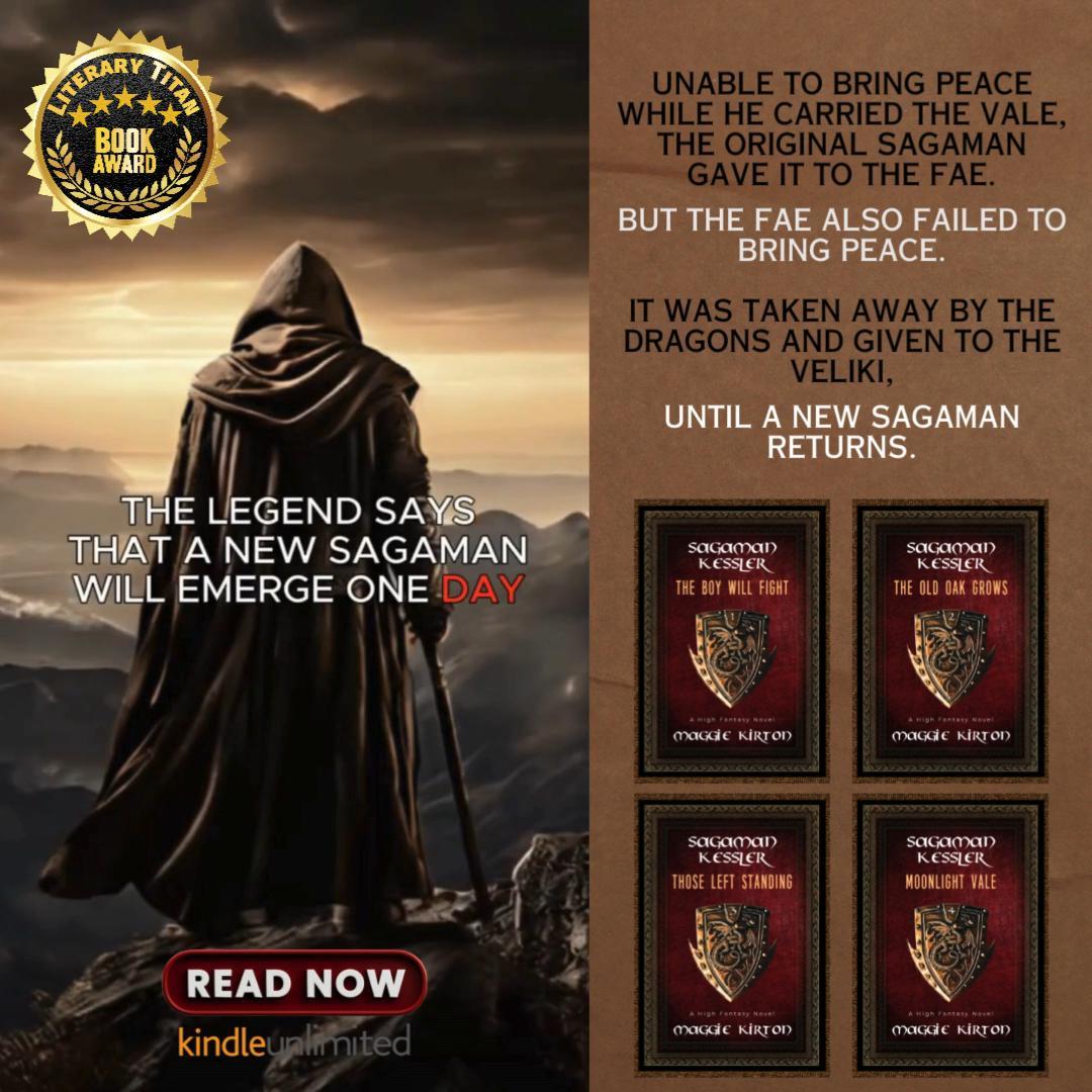 Whispers of magic, the clash of steel, and the looming shadow of an ancient prophecy... Welcome to the world of the Sagaman Series.
START READING
mybook.to/sagamanseriesp… 
'It’s hard to put this book down...'

@MaggieKirton57 #amreading #sagamanseries #mustread #fantasyforadults