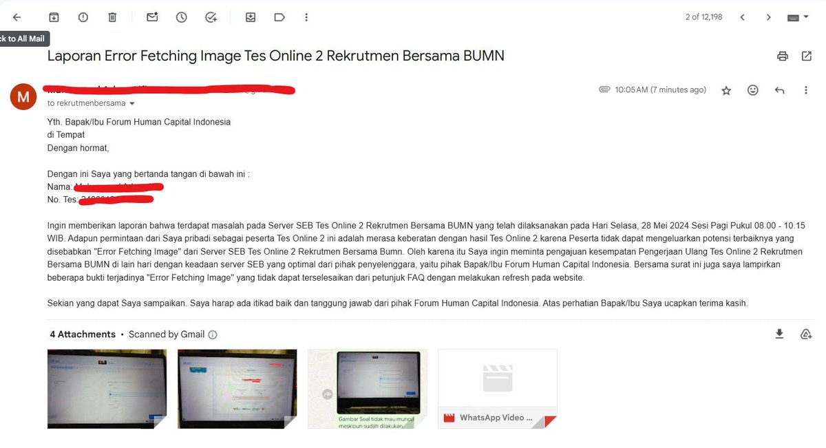 arknlf_13's tweet photo. > "Error Fetching Image"
> Lapor hotline WA @fhcibumn , Refused to Elaborate further (Bot Gak Jelas 💀💀💀)
> Tes selesai dengan kondisi 40+ soal tidak terjawab (Apa yang mau dijawab bjir soalnya aja gk muncul 😭😭😭)

Semoga ada tanggung jawab @fhcibumn @KemenBUMN @erickthohir https://t.co/sqy0LAWGrZ