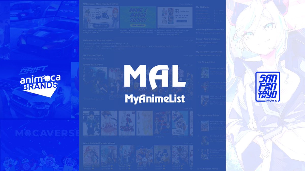 Introducing Anime Foundation's 4th key strategic launch partner. 

MyAnimeList (MAL)  

<a href="/myanimelist/">MyAnimeList</a> is the world's largest anime and manga community &amp; database serving over 16M monthly active weebs and over 200M+ monthly page views from 240 countries.

MAL shareholders are also